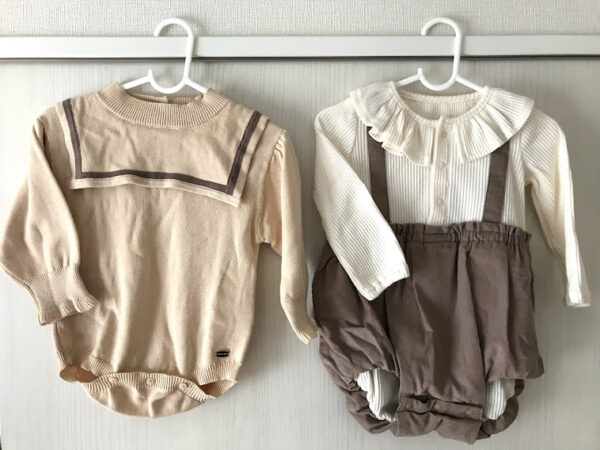 バースデイで買ったtete a tete（テータテート）とmamaraku（ママラク）のベビー服