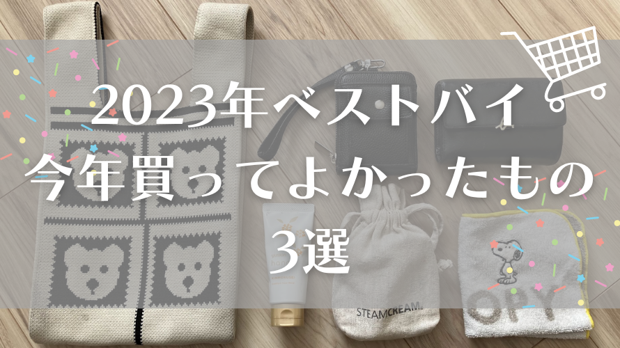 2023年ベストバイ★今年買ってよかったもの3選